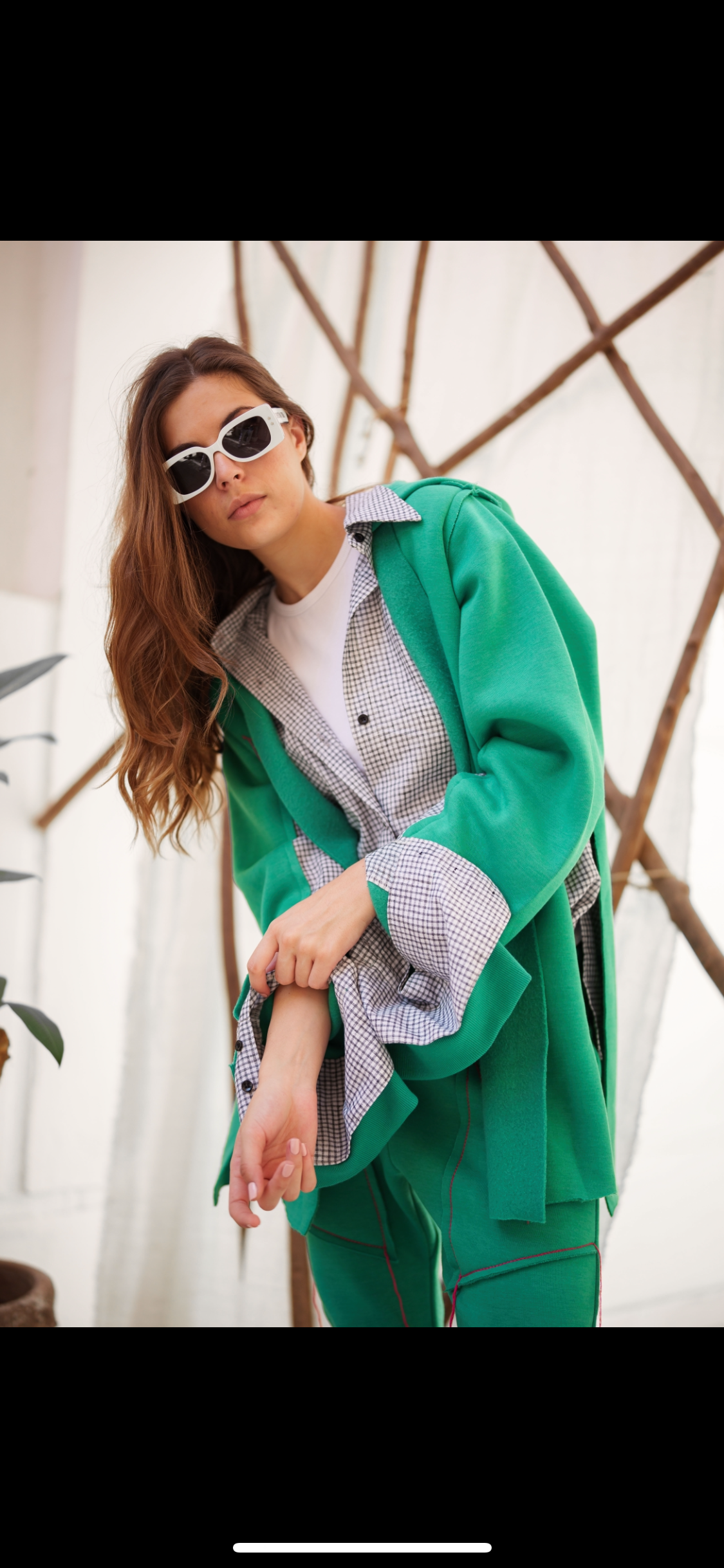 Pink Thread Layered Jacket on