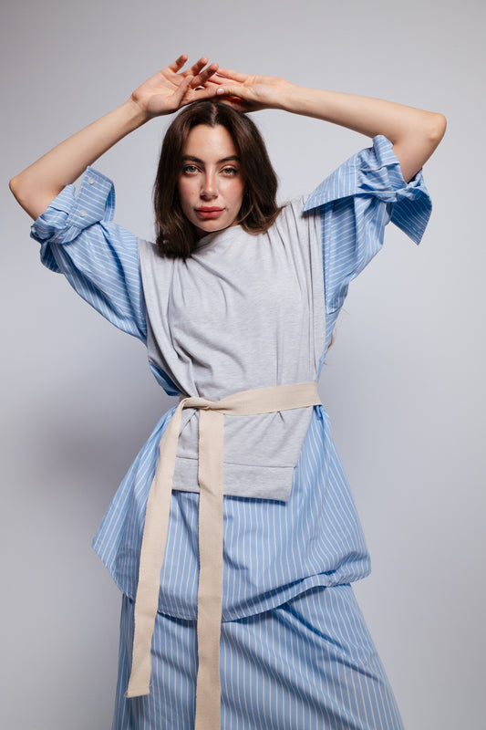 The Striped Overlay Tunic