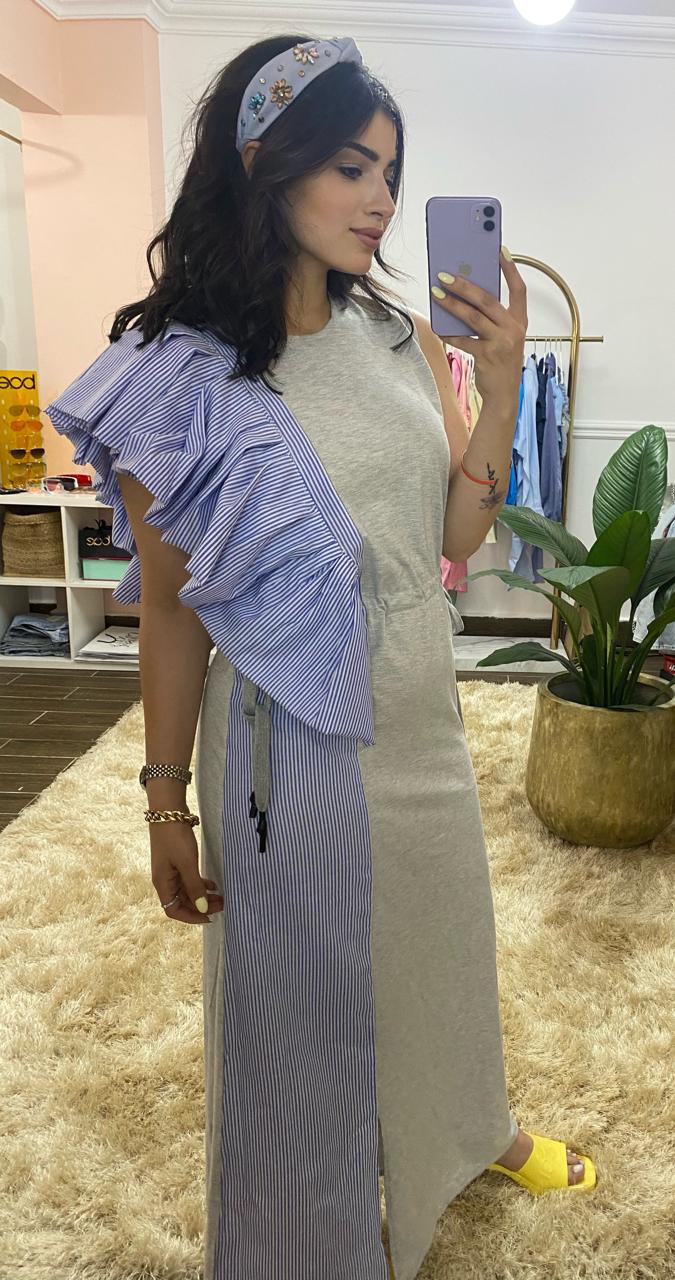 The Big side Ruffle Dress