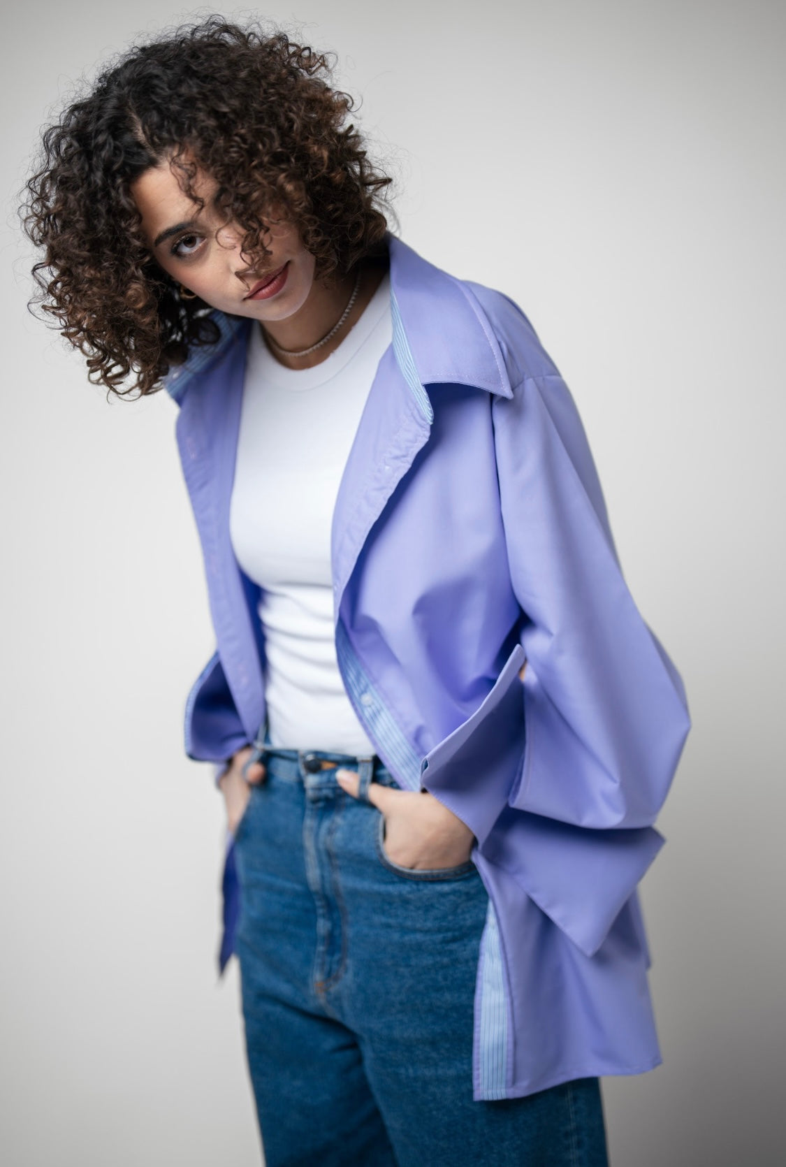 Lilac cuffs Shirt