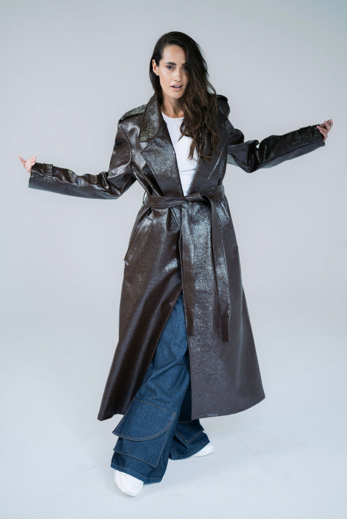 Shimmered Trench coat