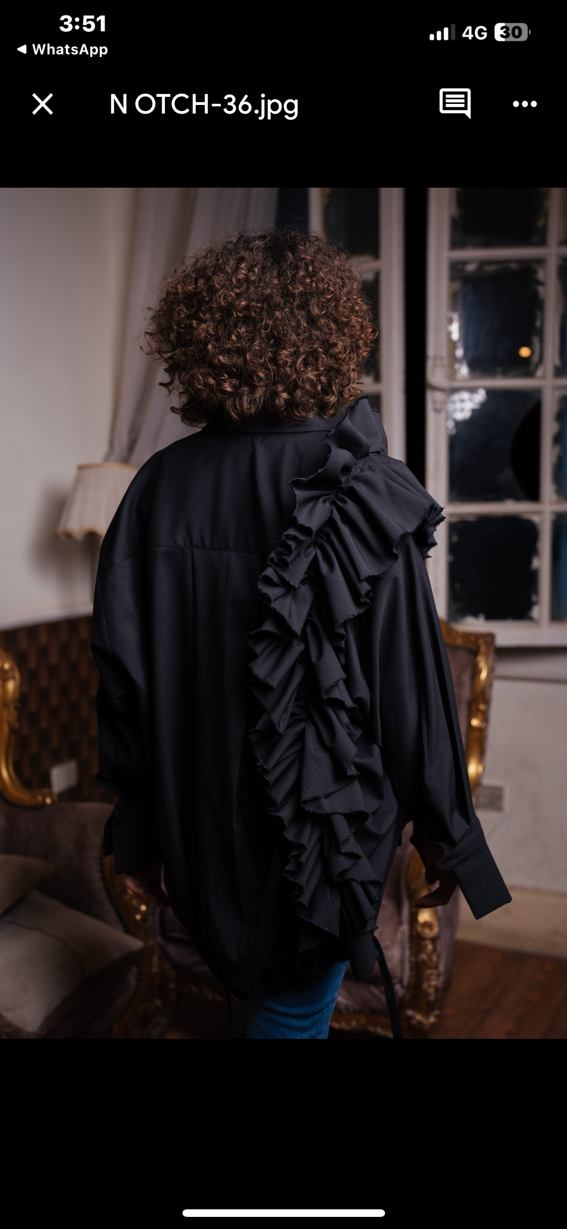 The Big Black Ruffle Shirt