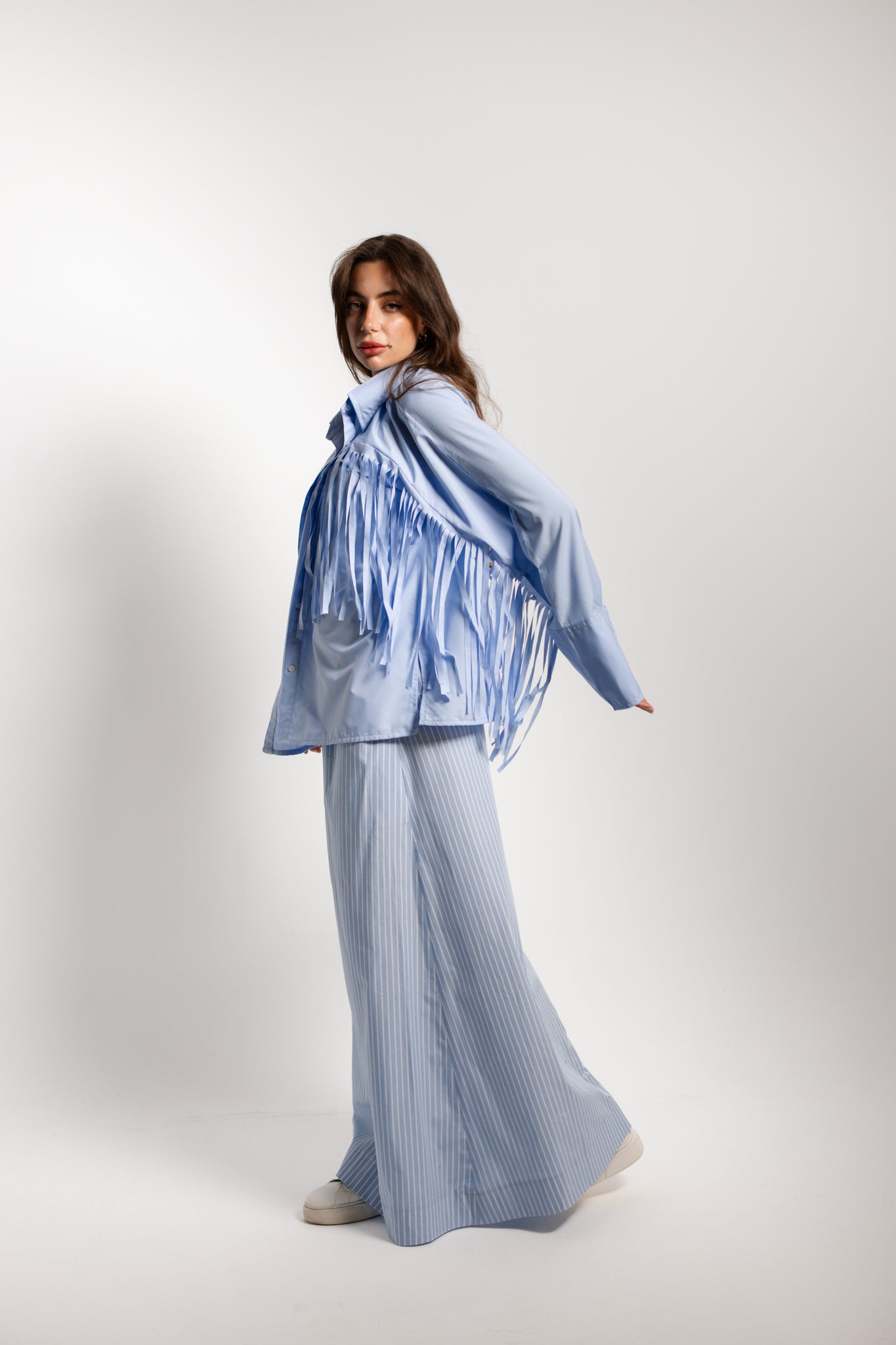 Azure Fringe Shirt