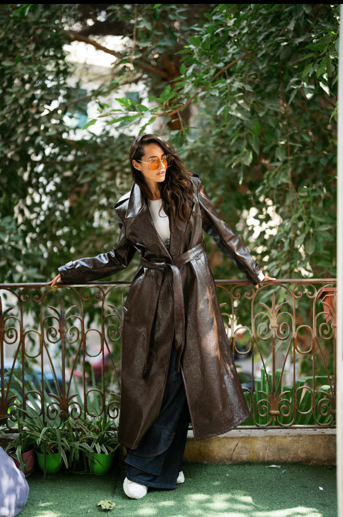 Shimmered Trench coat