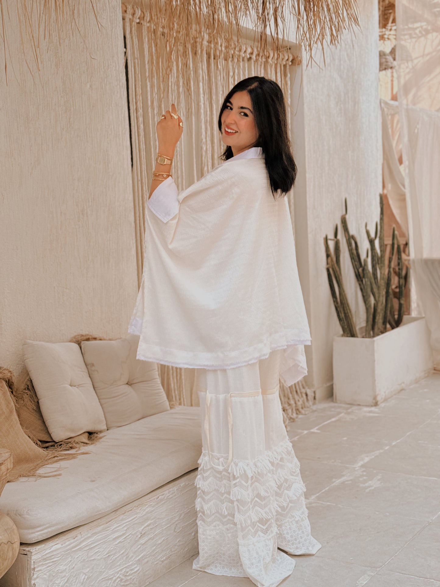 The Feather Boho white collection Pants