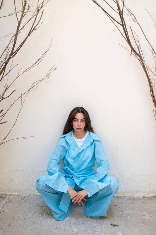 Knotted Linen Top