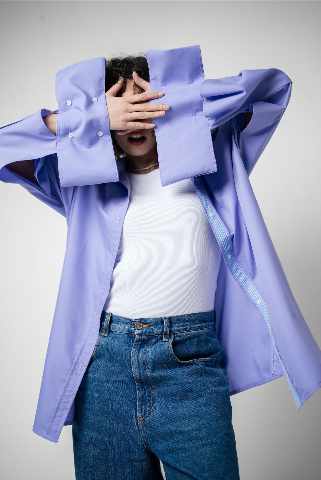 Lilac cuffs Shirt
