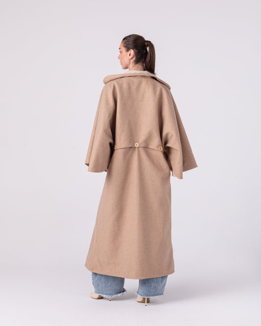 Beige Janus Coat (Double Face)