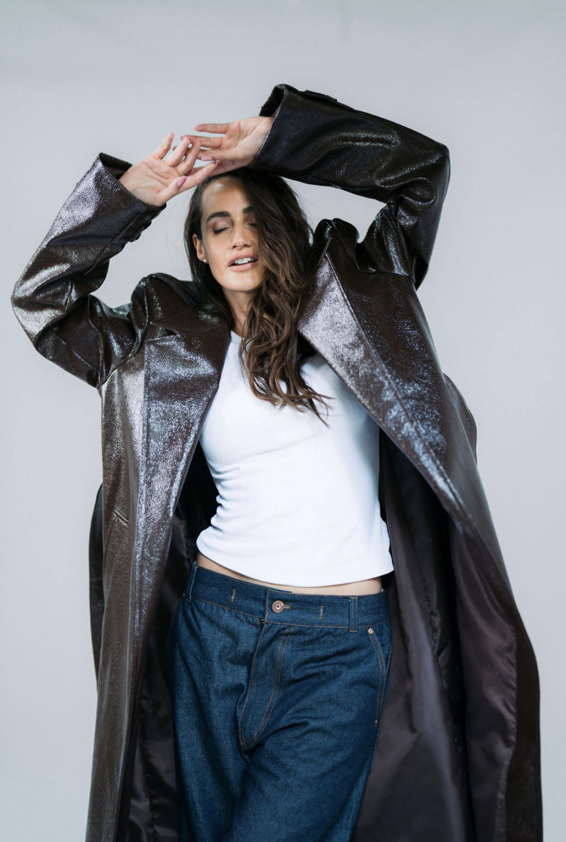 Shimmered Trench coat
