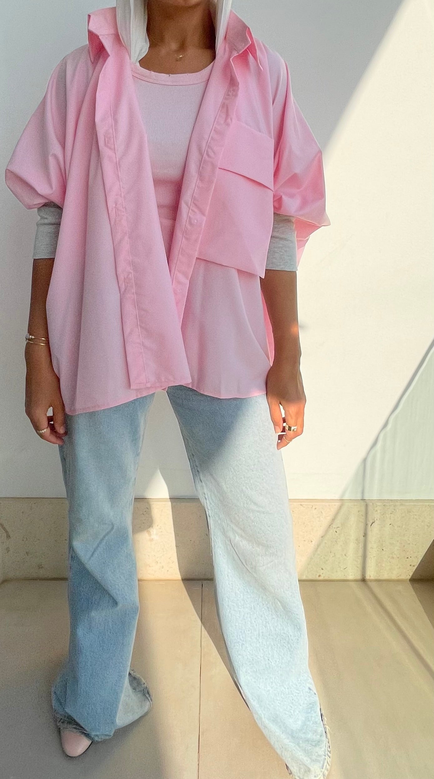 Cuffed sleeves In Rose