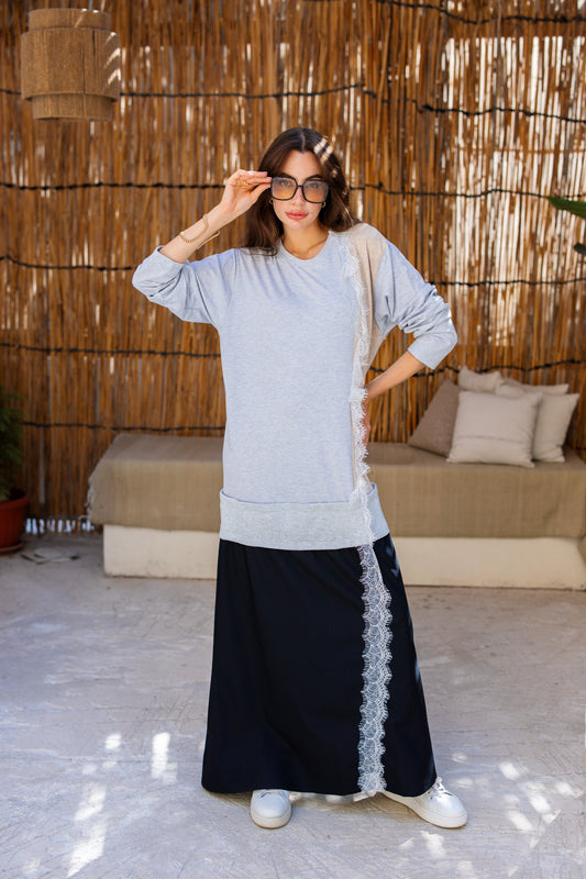 The Lace Accent Tunic Dress