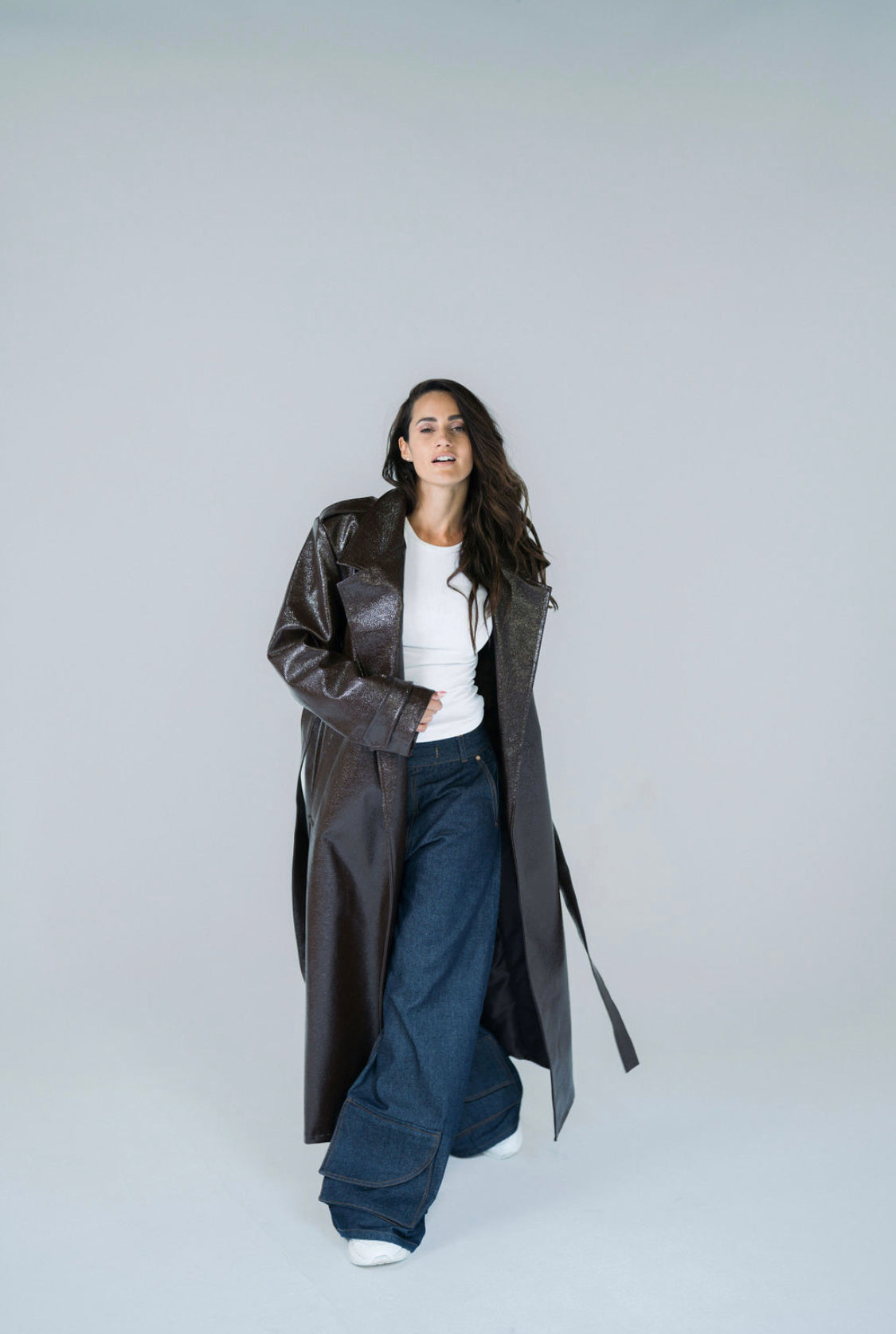Shimmered Trench coat