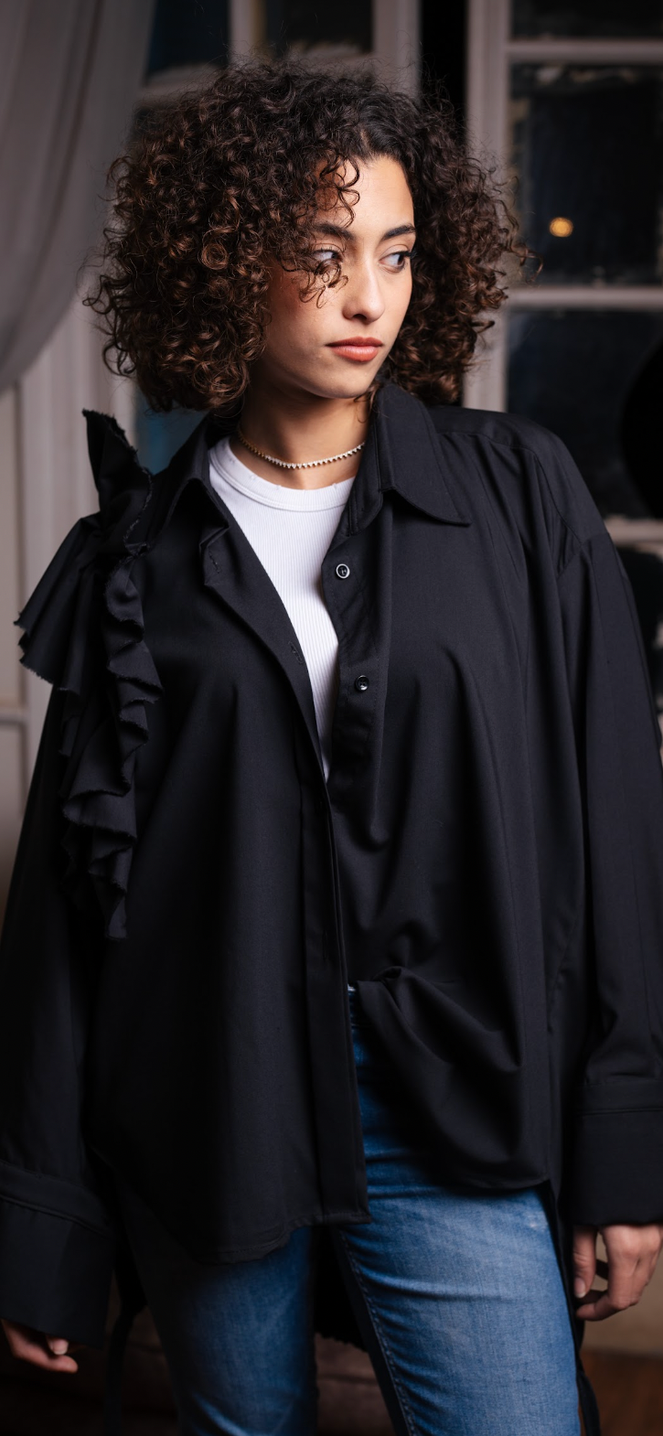 The Gigantic Black Ruffle Shirt