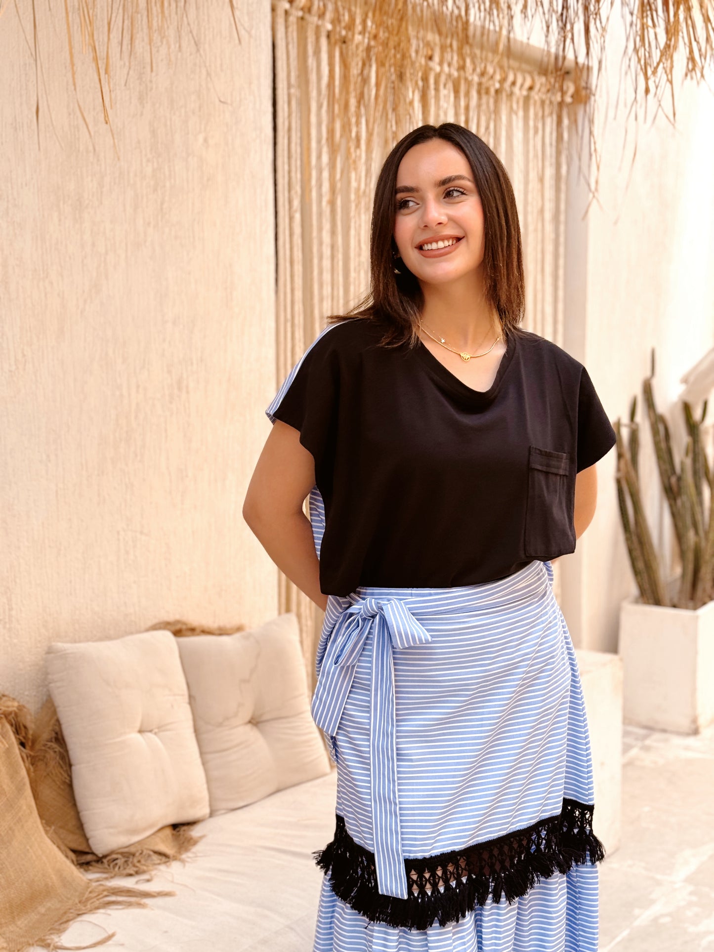 The Stripes Back Top