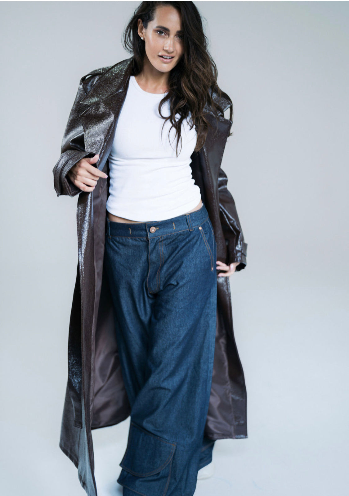 Shimmered Trench coat