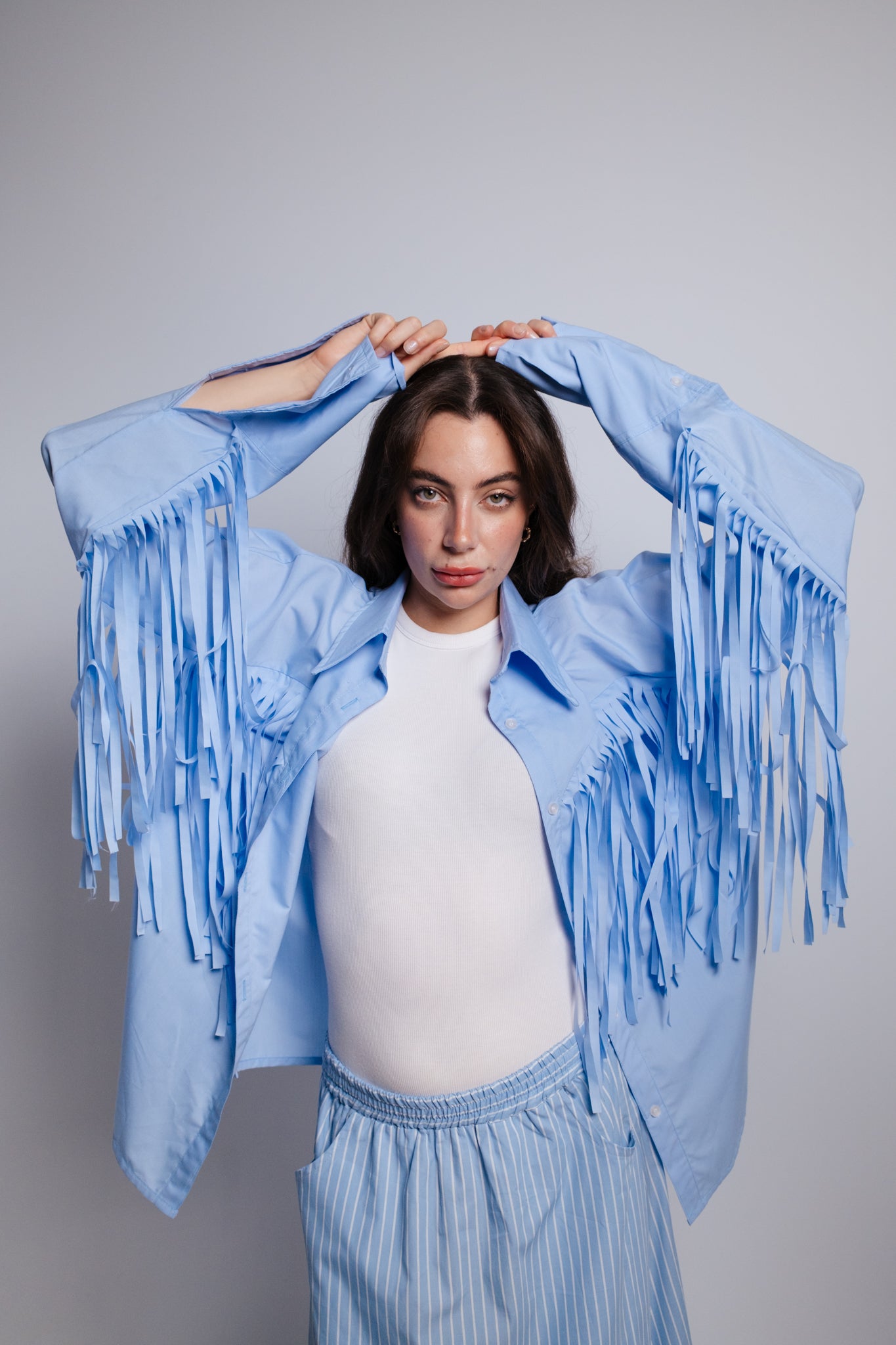 Azure Fringe Shirt