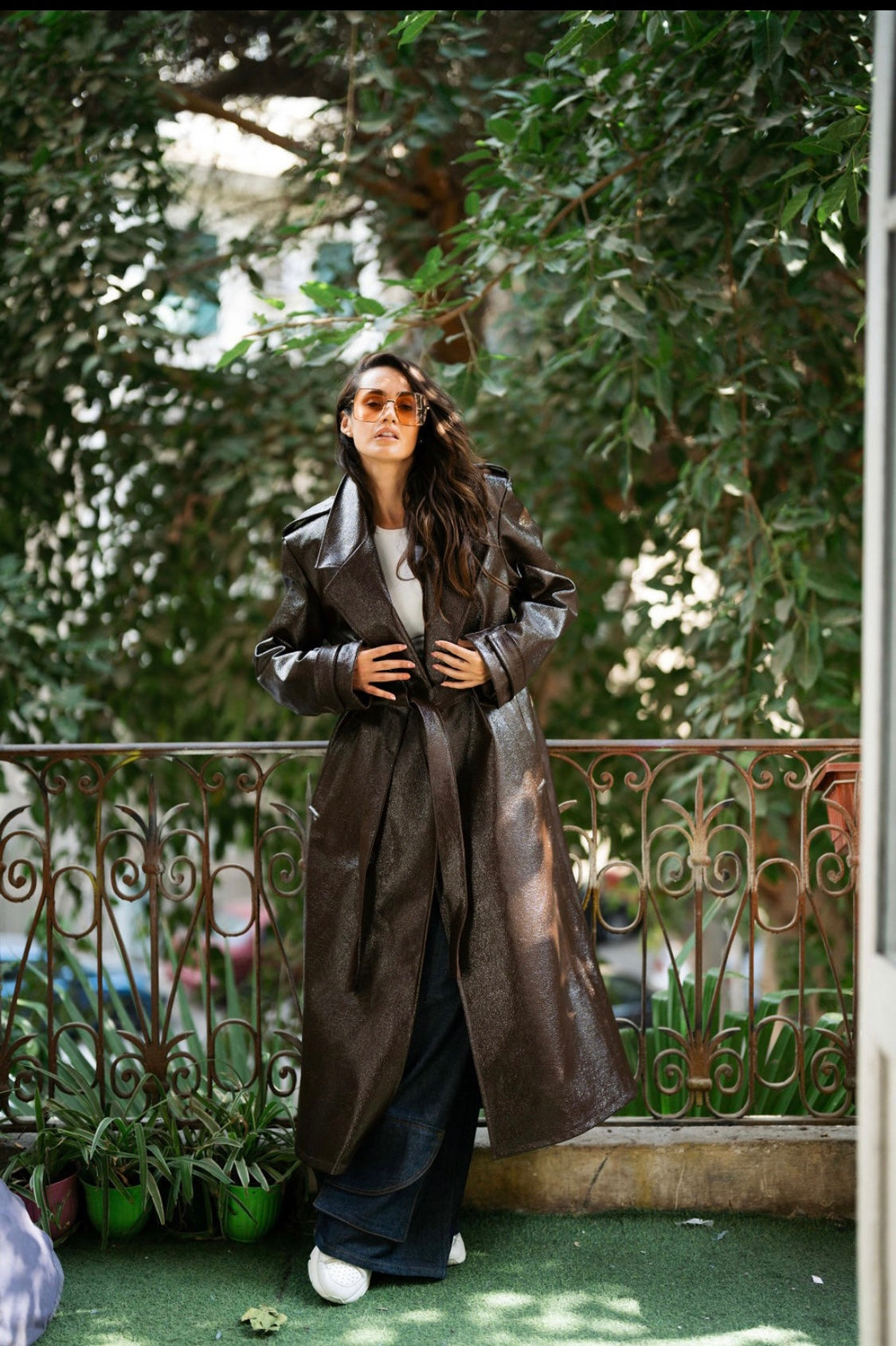 Shimmered Trench coat
