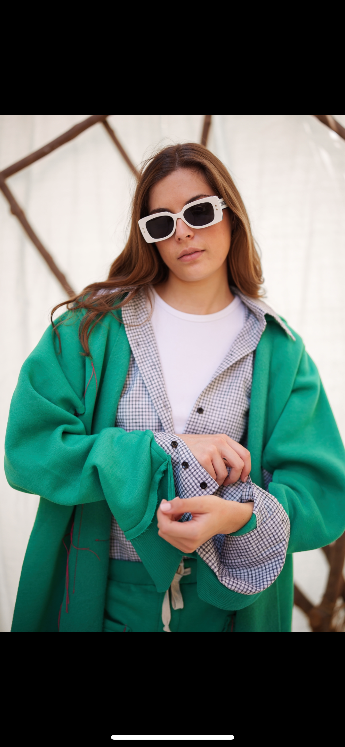 Pink Thread Layered Jacket on