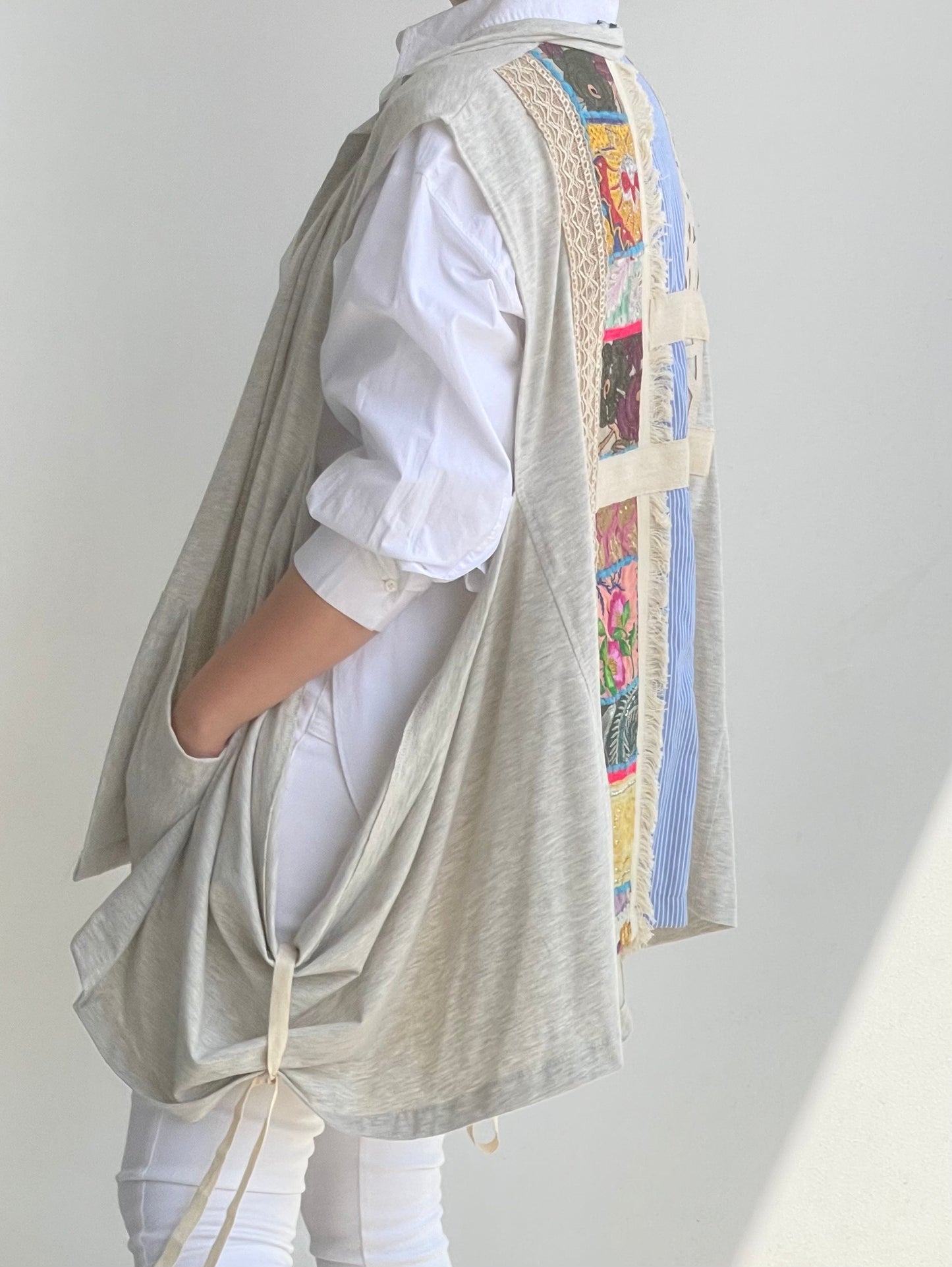 Wide side Boho Vest