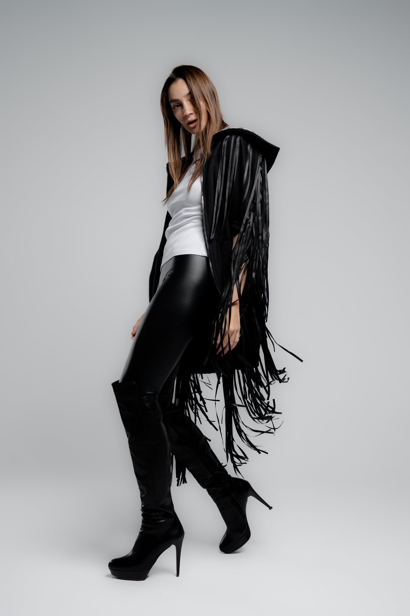 Leather Fringes Vest