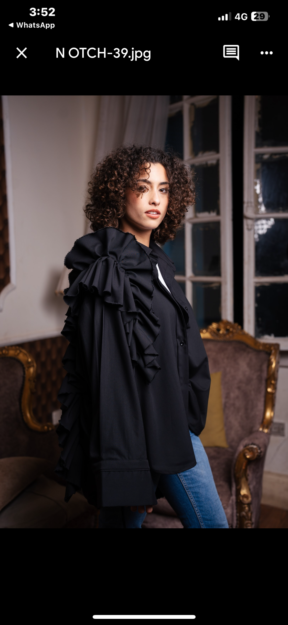 The Big Black Ruffle Shirt