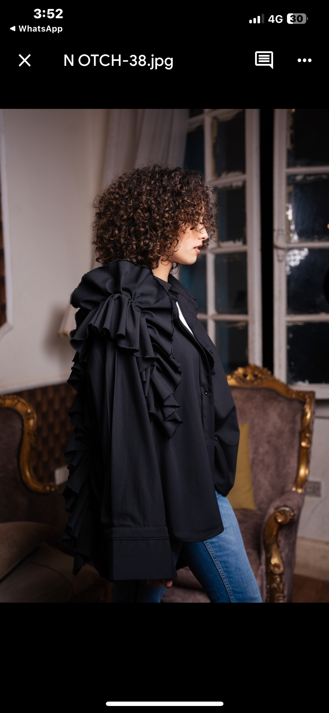 The Big Black Ruffle Shirt