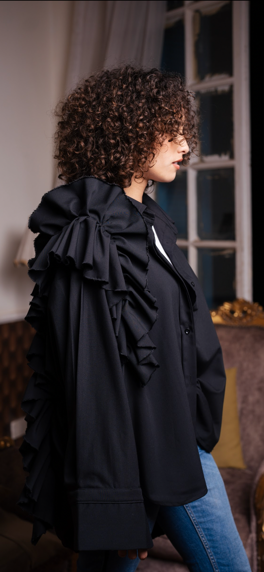 The Gigantic Black Ruffle Shirt