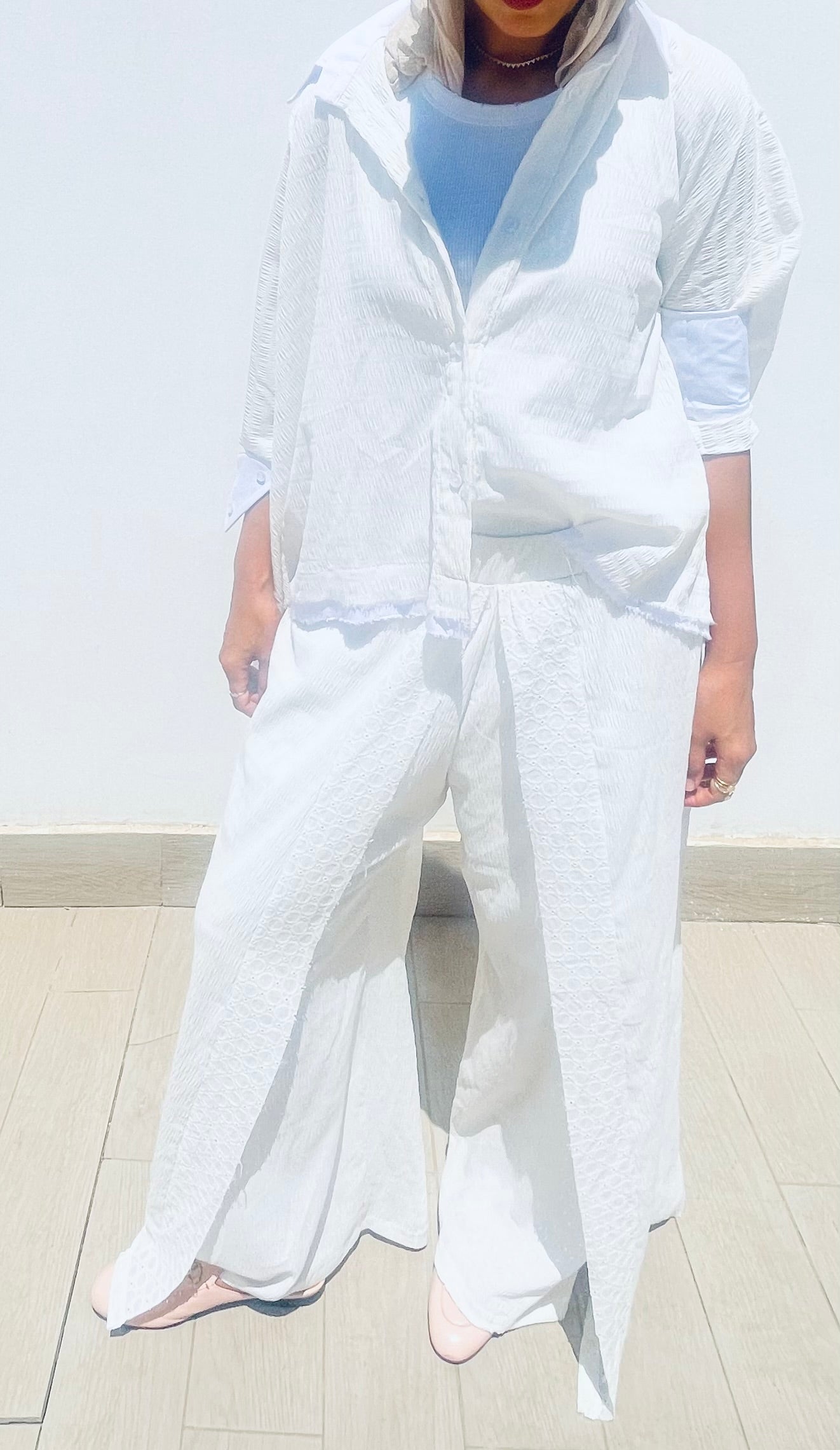 The Envelope white collection pants