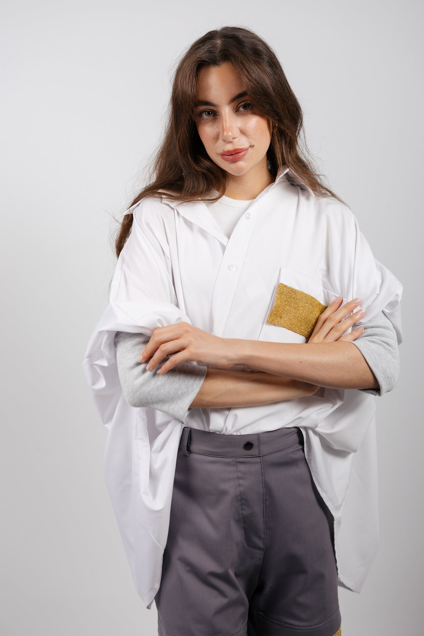 The Gold Pocket Cuffed Shirt