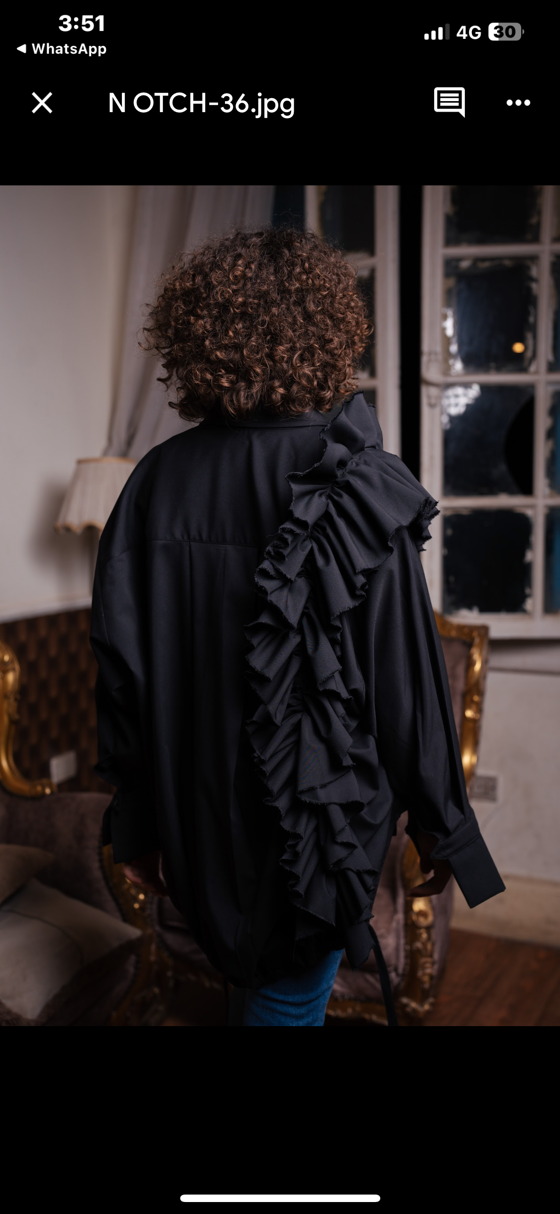 The Big Black Ruffle Shirt