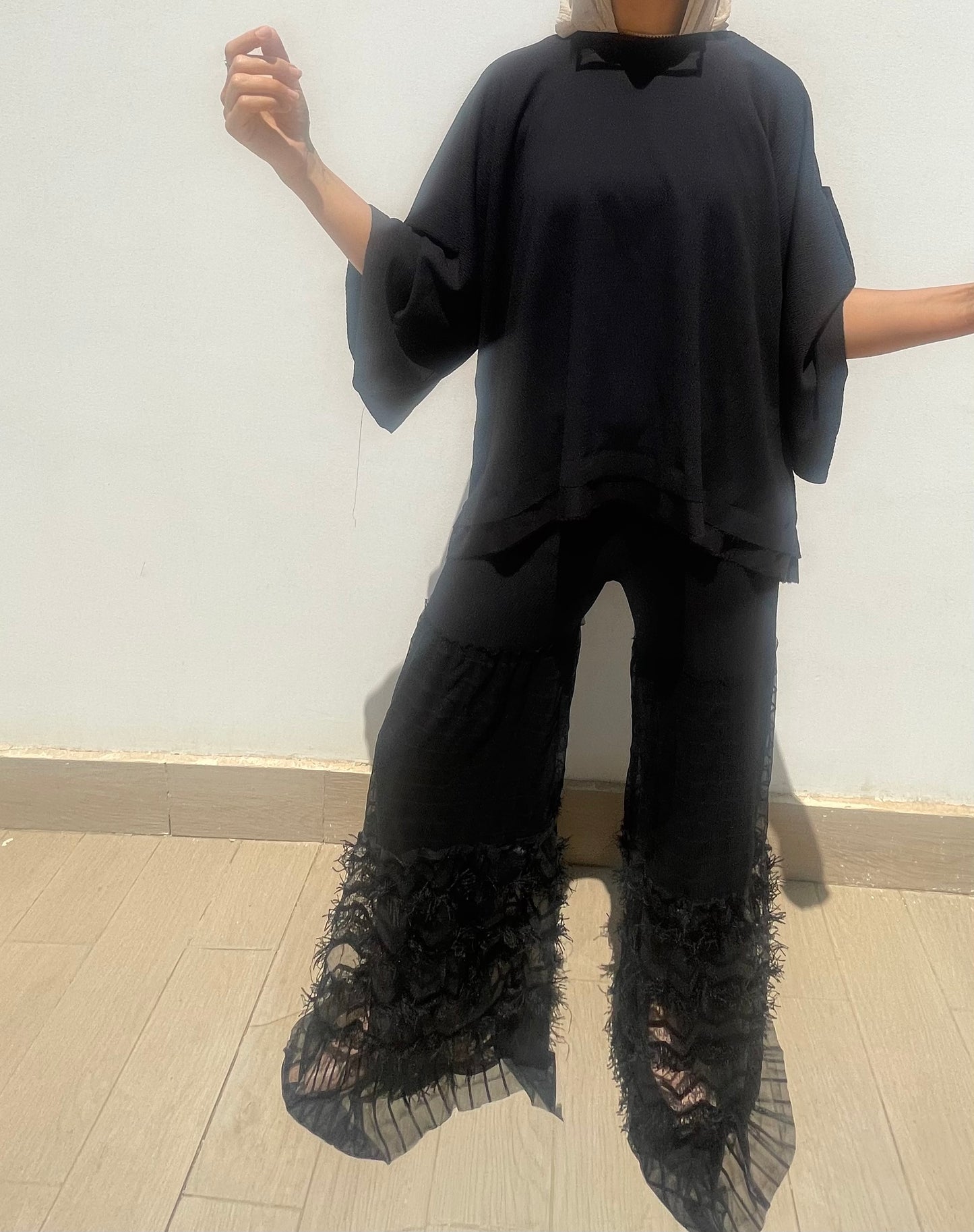 The Feather Boho Black collection Pants