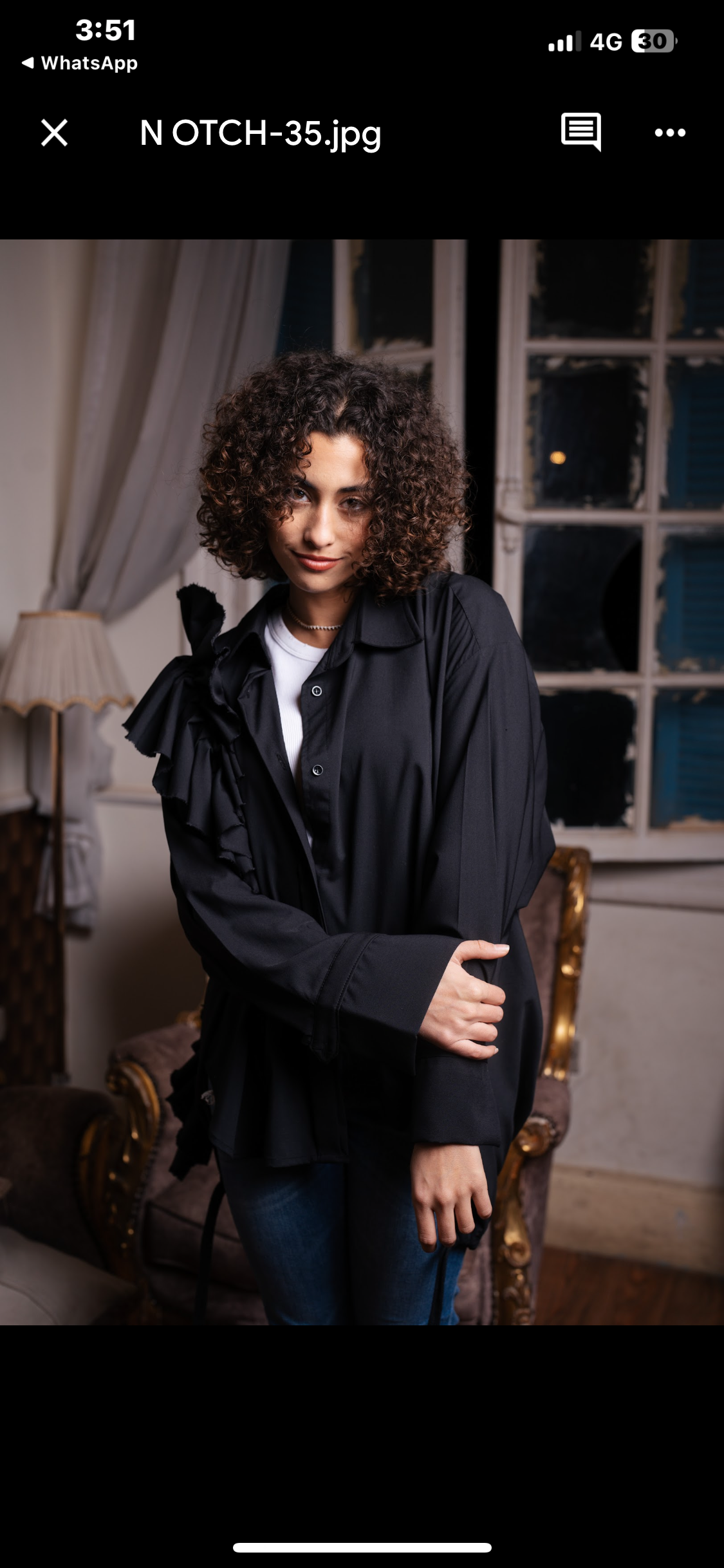 The Big Black Ruffle Shirt