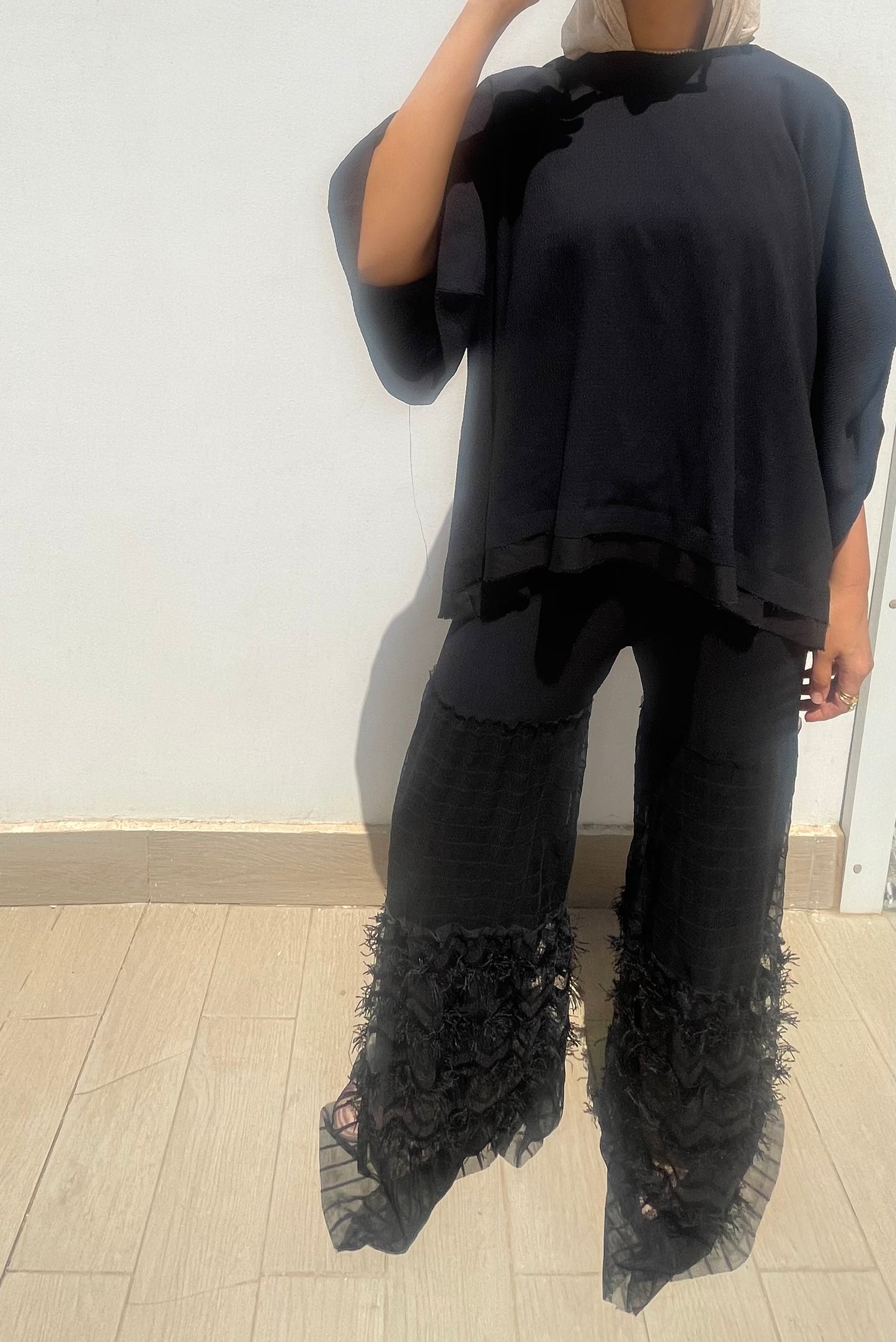 The Feather Boho Black collection Pants