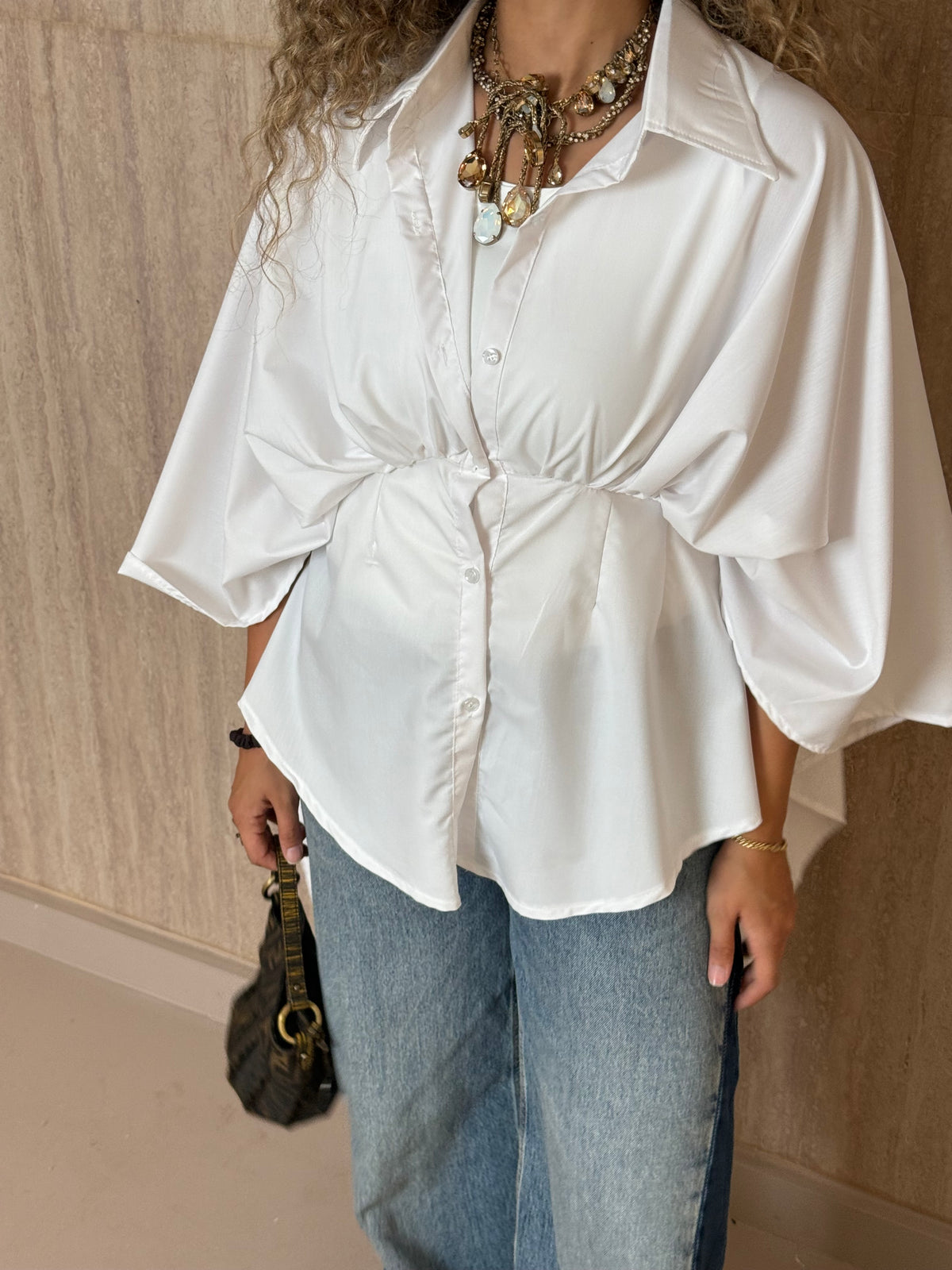The Kinetic poplin Blouse (White)