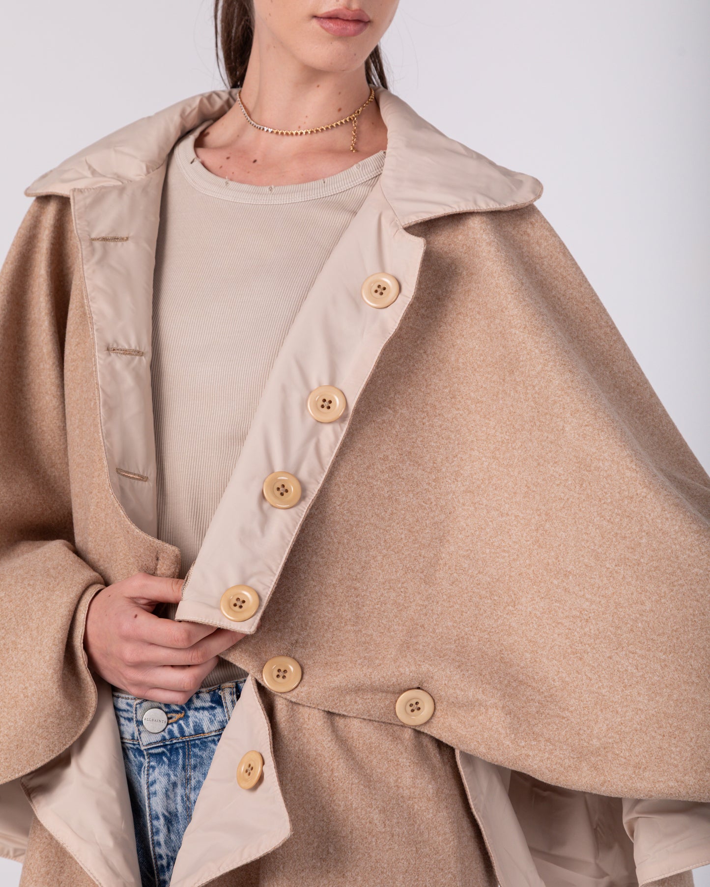 Beige Janus Coat (Double Face)