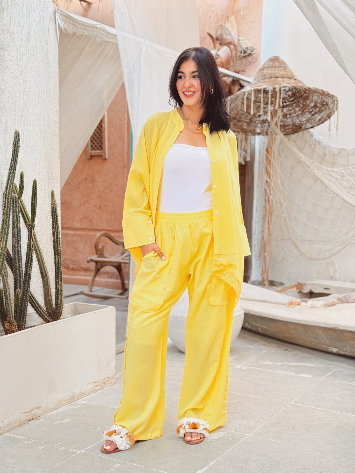 Yellow Dipped pants