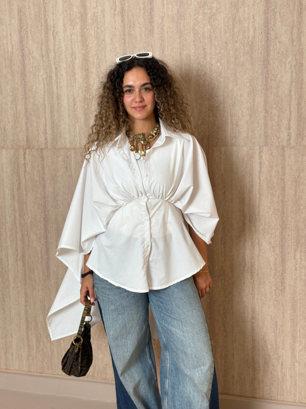 The Kinetic poplin Blouse (White)
