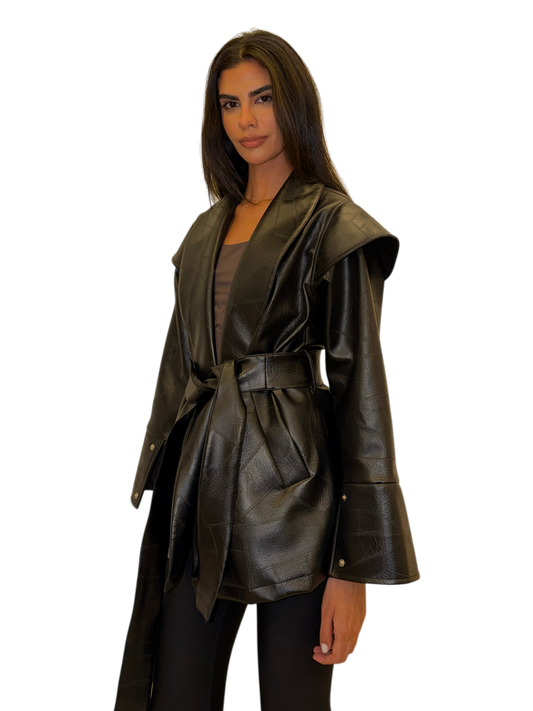 The Empire Wrap Jacket (Black)