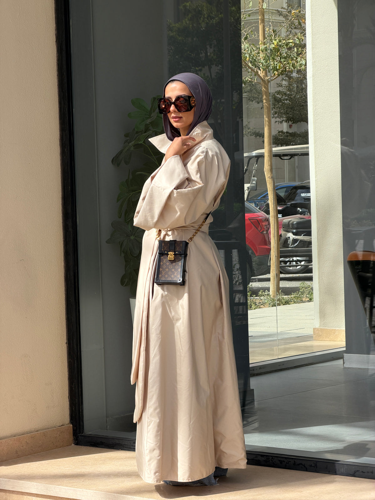 Beige Oversized whisper Trench Coat/Dress