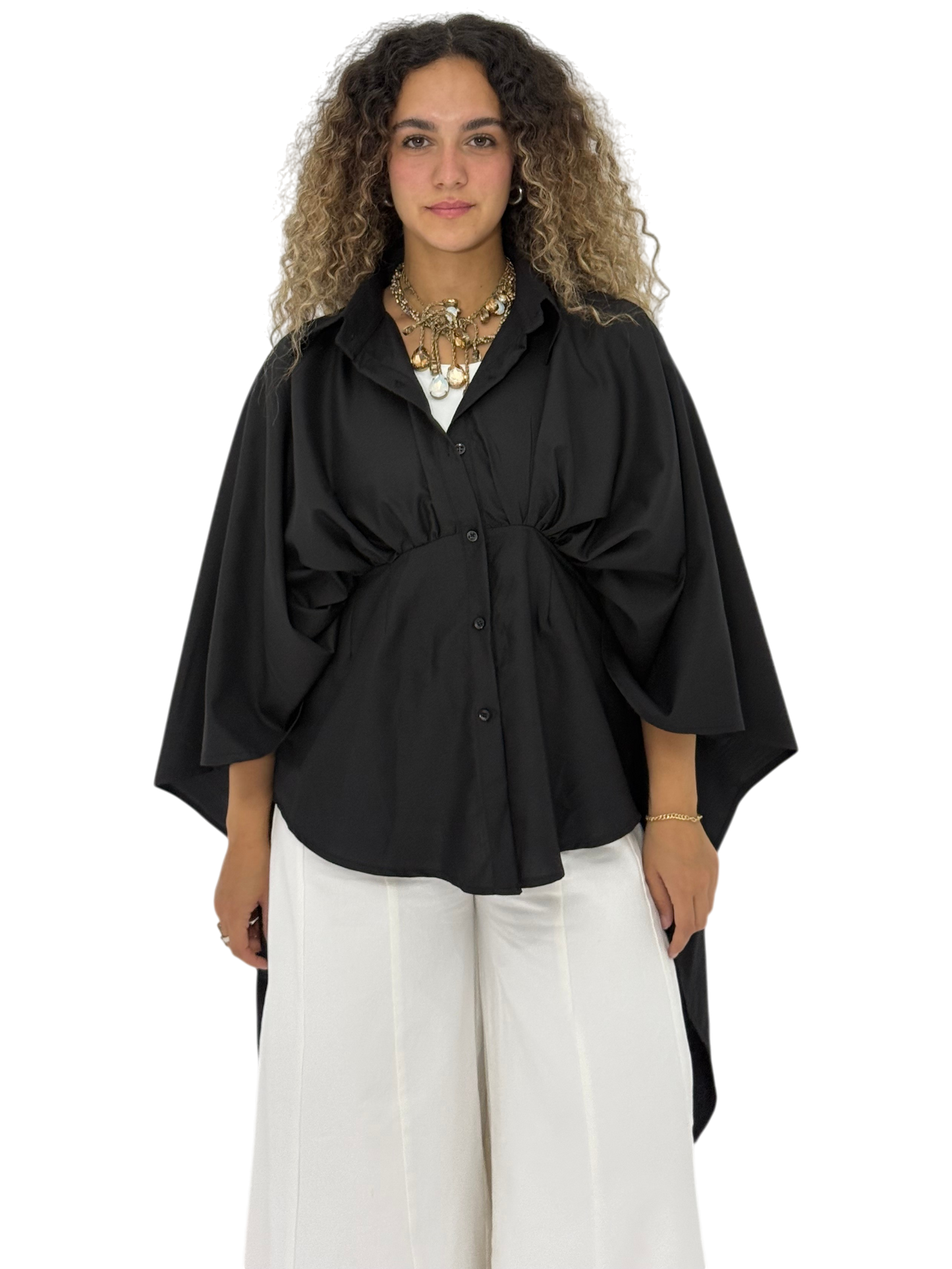 The Kinetic poplin Blouse (Black)
