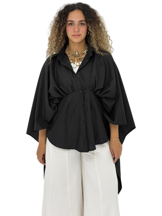 The Kinetic poplin Blouse (Black)