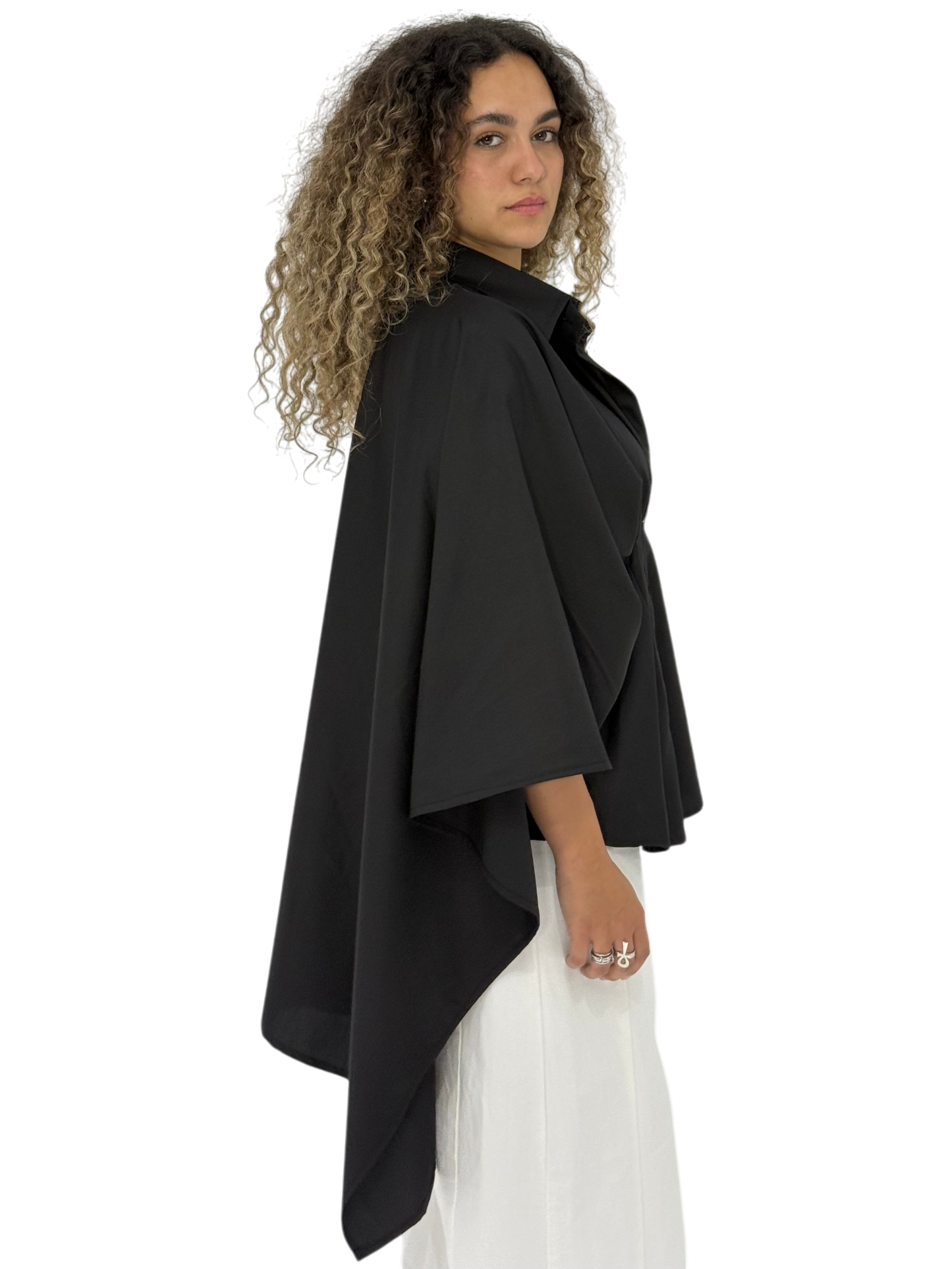 The Kinetic poplin Blouse (Black)