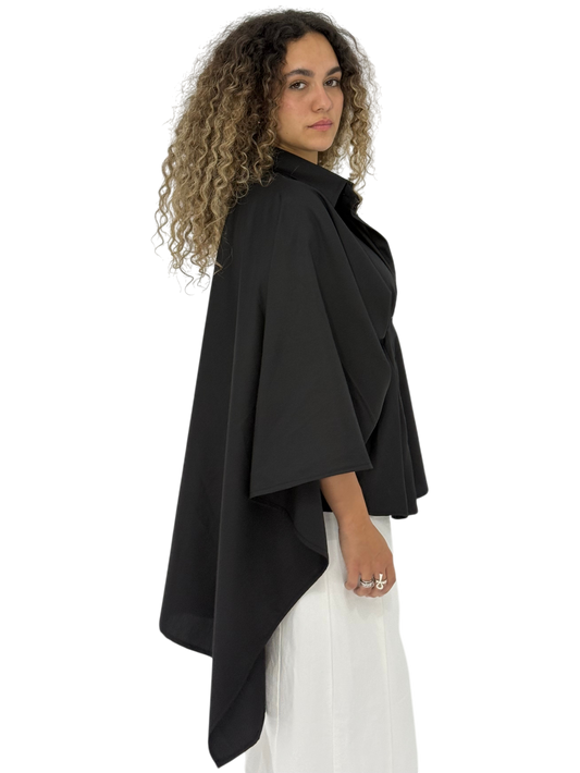 The Kinetic poplin Blouse (Black)