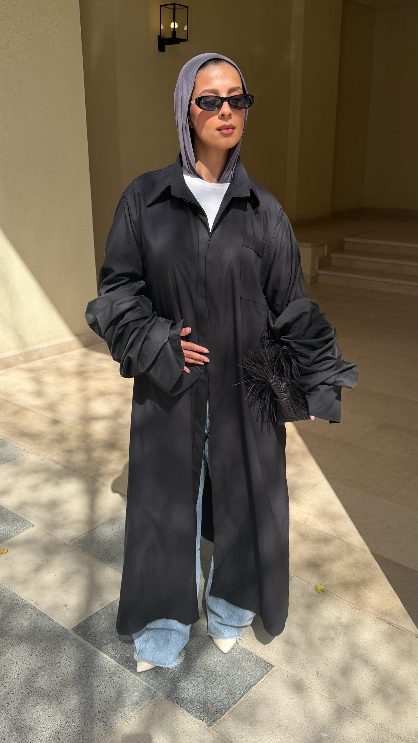 Puffed Noir Edge kaftan