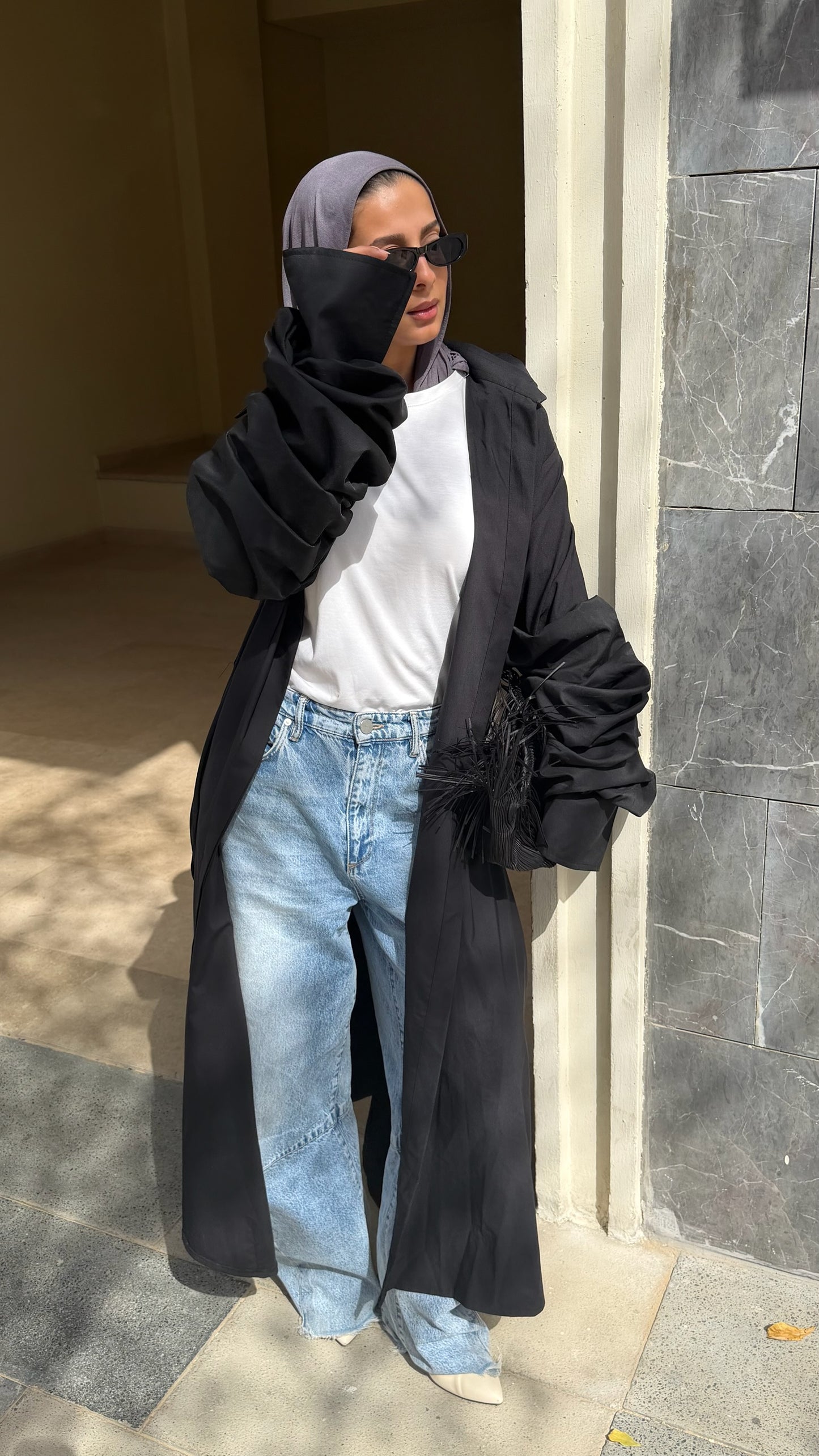 Puffed Noir Edge kaftan